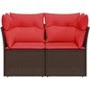 | Sodo sofa | su pagalve Ruda 124 x 62 x 69 cm Poli ratanas