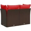 | Sodo sofa | su pagalve Ruda 124 x 62 x 69 cm poliratanas