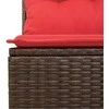 | Sodo sofa | su pagalve Ruda 124 x 62 x 69 cm poliratanas