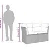 | Sodo sofa | su pagalve Ruda 124 x 62 x 69 cm poliratanas