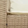 sodo sofa su pagalvėlėmis, smėlio, poliratanas