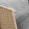 sodo sofa su pagalvėlėmis, smėlio, poliratanas