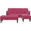Sofa Sofos komplektas su pagalve 2 pcs Vyno raudona Poliesteris