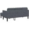 Sofa Sofos komplektas su pagalve 2 pcs Tamsiai pilka Poliesteris