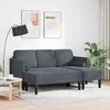 Sofa Sofos komplektas su pagalve 2 pcs Tamsiai pilka Poliesteris