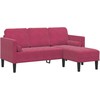 Sofa Sofos komplektas su pagalve 2 pcs Vyno raudona Poliesteris