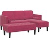 Sofa Sofos komplektas su pagalve 2 pcs Vyno raudona Poliesteris