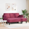 Sofa Sofos komplektas su pagalve 2 pcs Vyno raudona Poliesteris