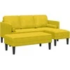 Sofa Sofos komplektas su pagalve 2 pcs Geltona Poliesteris
