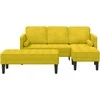 Sofa Sofos komplektas su pagalve 2 pcs Geltona Poliesteris