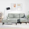 Sofa Sofos komplektas su pagalve 2 pcs Šviesiai pilka Poliesteris