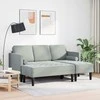 Sofa Sofos komplektas su pagalve 2 pcs Šviesiai pilka Poliesteris