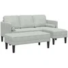 Sofa Sofos komplektas su pagalve 2 pcs Šviesiai pilka Poliesteris