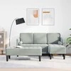 Sofa Sofos komplektas su pagalve 2 pcs Šviesiai pilka Poliesteris