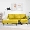 Sofa Sofos komplektas su pagalve 2 pcs Geltona Poliesteris
