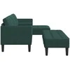 Sofa Sofos komplektas 2 vnt. Tamsiai žalia Poliesteris