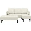 Sofa Sofos komplektas su pagalve 2 pcs Kreminė Poliesteris