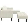 Sofa Sofos komplektas su pagalve 2 pcs Kreminė Poliesteris