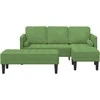 Sofa Sofos komplektas su pagalve 2 pcs Šviesiai žalia Poliesteris