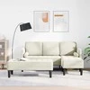 Sofa Sofos komplektas su pagalve 2 pcs Kreminė Poliesteris