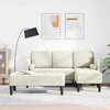 Sofa Sofos komplektas su pagalve 2 pcs Kreminė Poliesteris