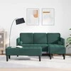 Sofa Sofos komplektas su pagalve 2 pcs Tamsiai žalia Poliesteris