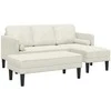 Sofa Sofos komplektas su pagalve 2 pcs Kreminė Poliesteris