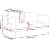 Sodo sofa-suoliukas su pagalvėmis, 140cm, pilka, akacija