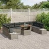 Sodo Sofų Rinkinys su pagalve 11 pcs Pilka ir ruda
