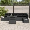 Lauko baldų komplektas Sodo Sofų Rinkinys su saugykla 7 pcs Juoda Poli ratanas