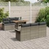 Sofa Sodo Sofų Rinkinys su pagalve 7 pcs Pilka