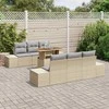 Sodo valgomojo komplektas su pagalve 7 pcs Bežinė ir pilka