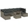 Sodo Sofų Rinkinys su pagalve 8 pcs Pilka