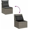 Lauko baldų komplektas Sodo Sofų Rinkinys 9 vnt. Pilka poliratanas