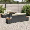 Sodo valgomojo komplektas su pagalve 6 pcs Juoda ir smėlinė