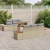 Sodo valgomojo komplektas su pagalve 7 pcs Bežinė ir pilka