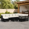 Sodo Sofų Rinkinys 11 vnt. Juoda 100 x 55 x 73 cm poliratanas