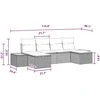 Sodo Sofų Rinkinys 6 pcs Juoda 55 x 62 x 69 cm Poli ratanas