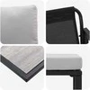 Sodo Sofų Rinkinys su pagalve 6 pcs Juoda Plienas