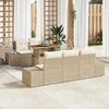 Sodo Sofų Rinkinys 6 vnt. Smėlio Poli ratanas
