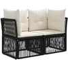 Sodo Sofų Rinkinys 7 vnt. 7-Vietų skaičius Juoda poliratanas