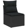 Sodo Sofų Rinkinys 9 vnt. Juoda poliratanas