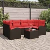 Sodo Sofų Rinkinys Ruda 55 x 55 x 37 cm poliratanas