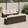 Sodo Sofų Rinkinys Ruda 55 x 55 x 37 cm poliratanas