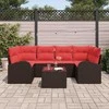 Sodo Sofų Rinkinys Ruda 55 x 55 x 37 cm poliratanas