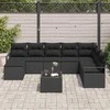 Sofos komplektas 9 vnt. Juoda poliratanas