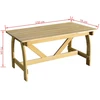 Sodo stalas, 150x74x75cm, impregnuota pušies mediena