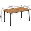 Sodo stalas, 150x90x72cm, akacijos med. mas. ir plienas