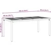 Lauko stalas Natūrali ir pilka 180 x 90 x 75 cm