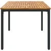 Lauko stalas Natūrali ir juoda 180 x 90 x 75 cm